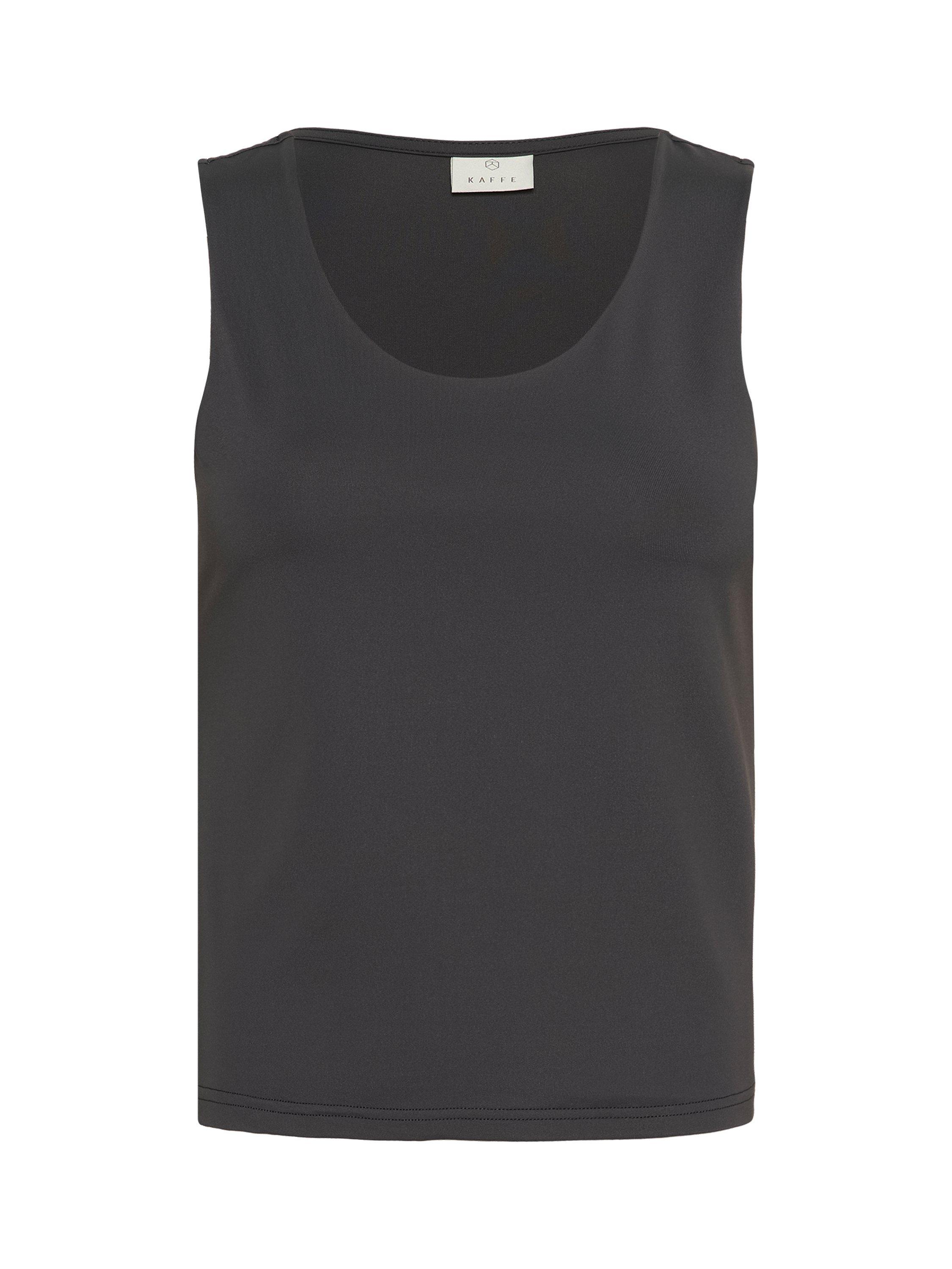 Product image 5 of 6, which shows KAFFE KAarina Jersey Top, Black Oyster, S
