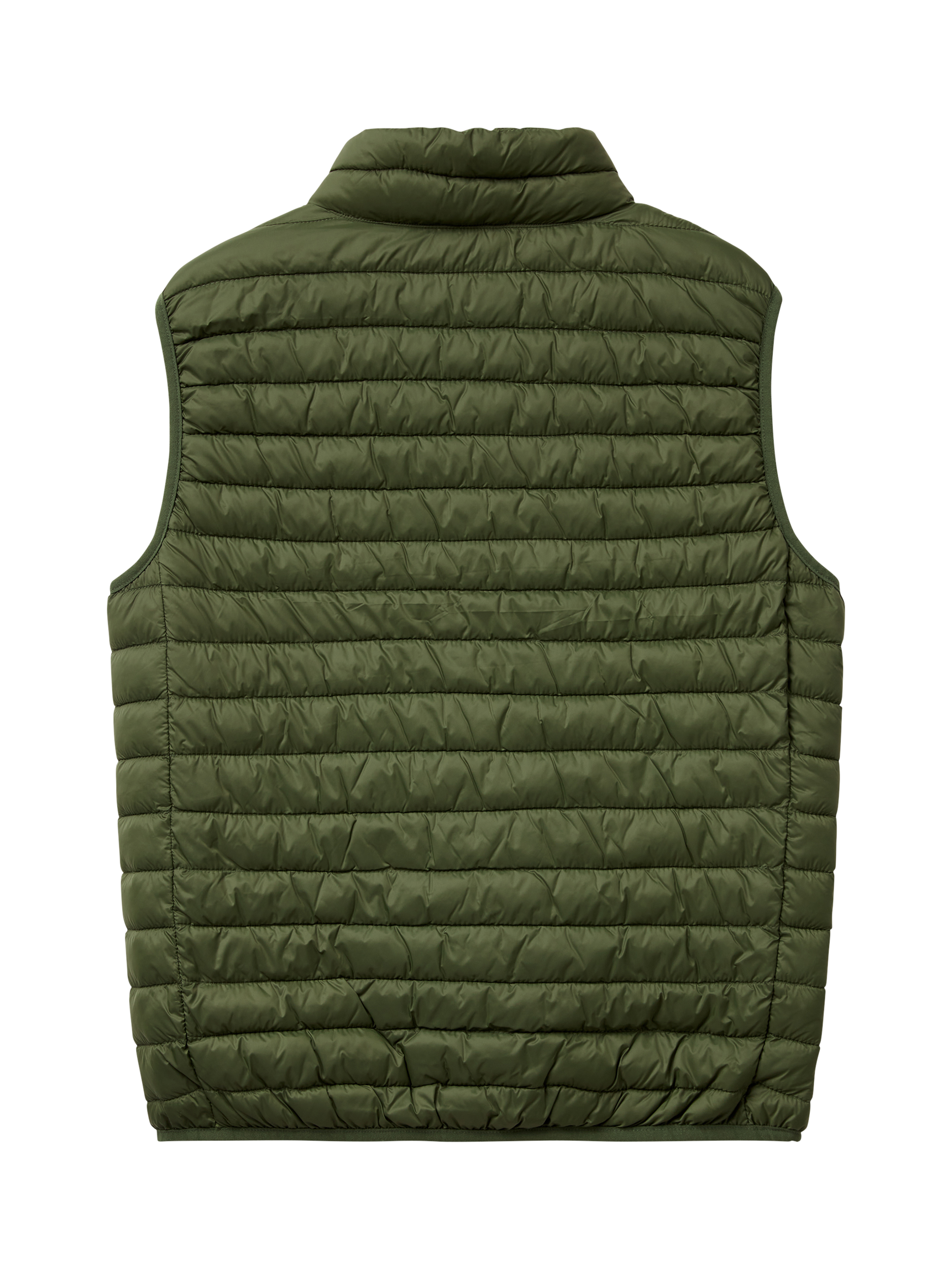 Product image 5 of 5, which shows Benetton Zip Front Quilted Gilet, Green, S