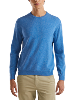Benetton Crew Neck Sweater, Blue Melange, Blue Melange