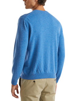 Benetton Crew Neck Sweater, Blue Melange - view 2, Blue Melange