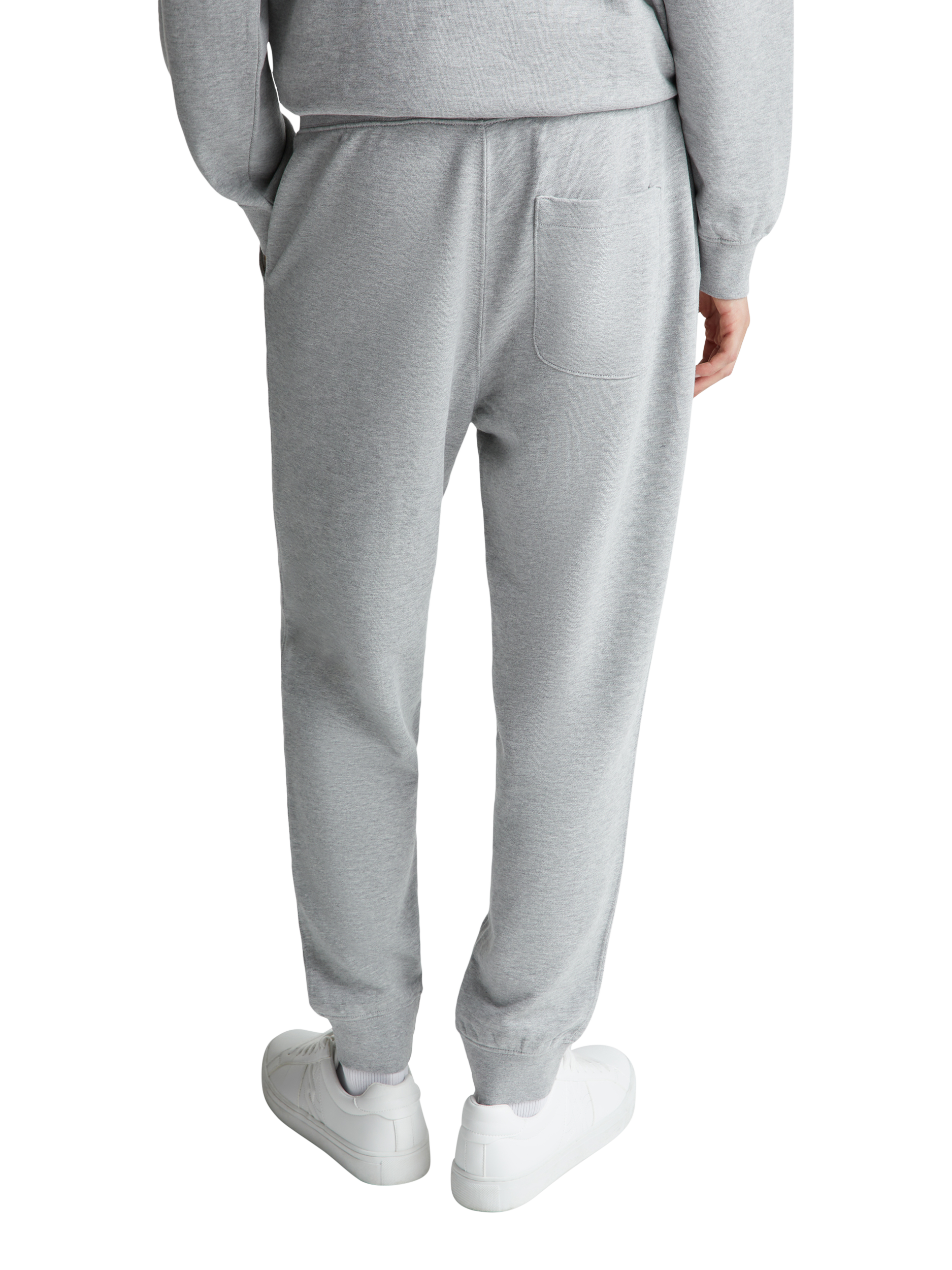 Product image 2 of 5, which shows Benetton Cotton Fleece Joggers, Grey, S