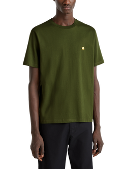 Benetton Cotton Regular Fit Short Sleeve T-Shirt, Dark Military Green
