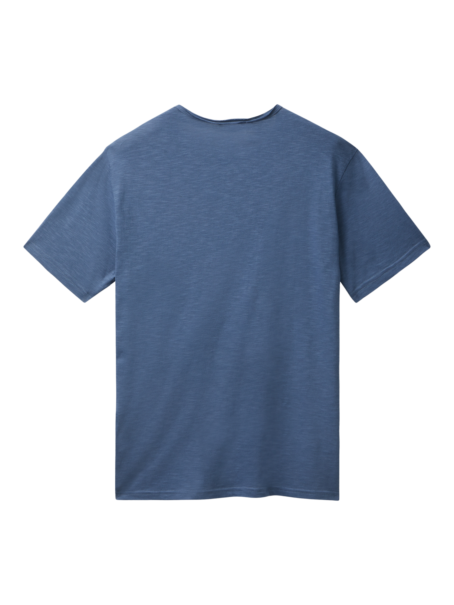 Product image 6 of 6, which shows Benetton Crew Neck Cotton T-Shirt, Blue, M