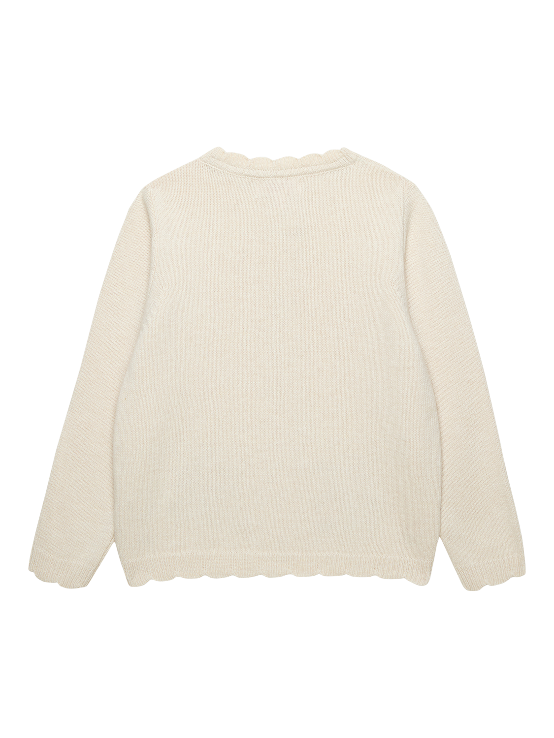 Product image 2 of 2, which shows Trotters Kids' Wool Blend Squirrel Cardigan, Winter White, 2-3 years