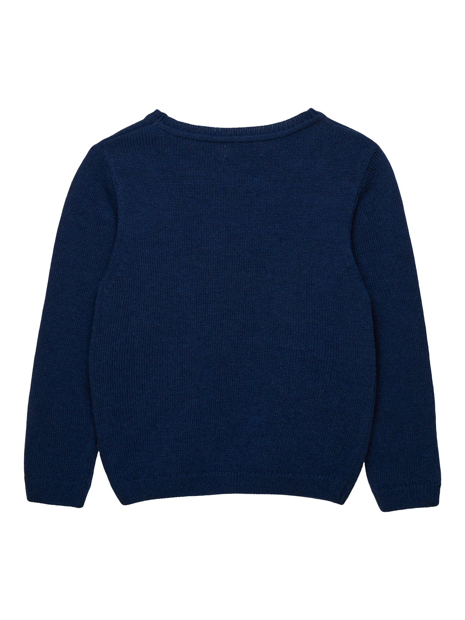 Product image 2 of 2, which shows Trotters Kids' Wool Rich Scottie Jumper, Navy, 2-3 years