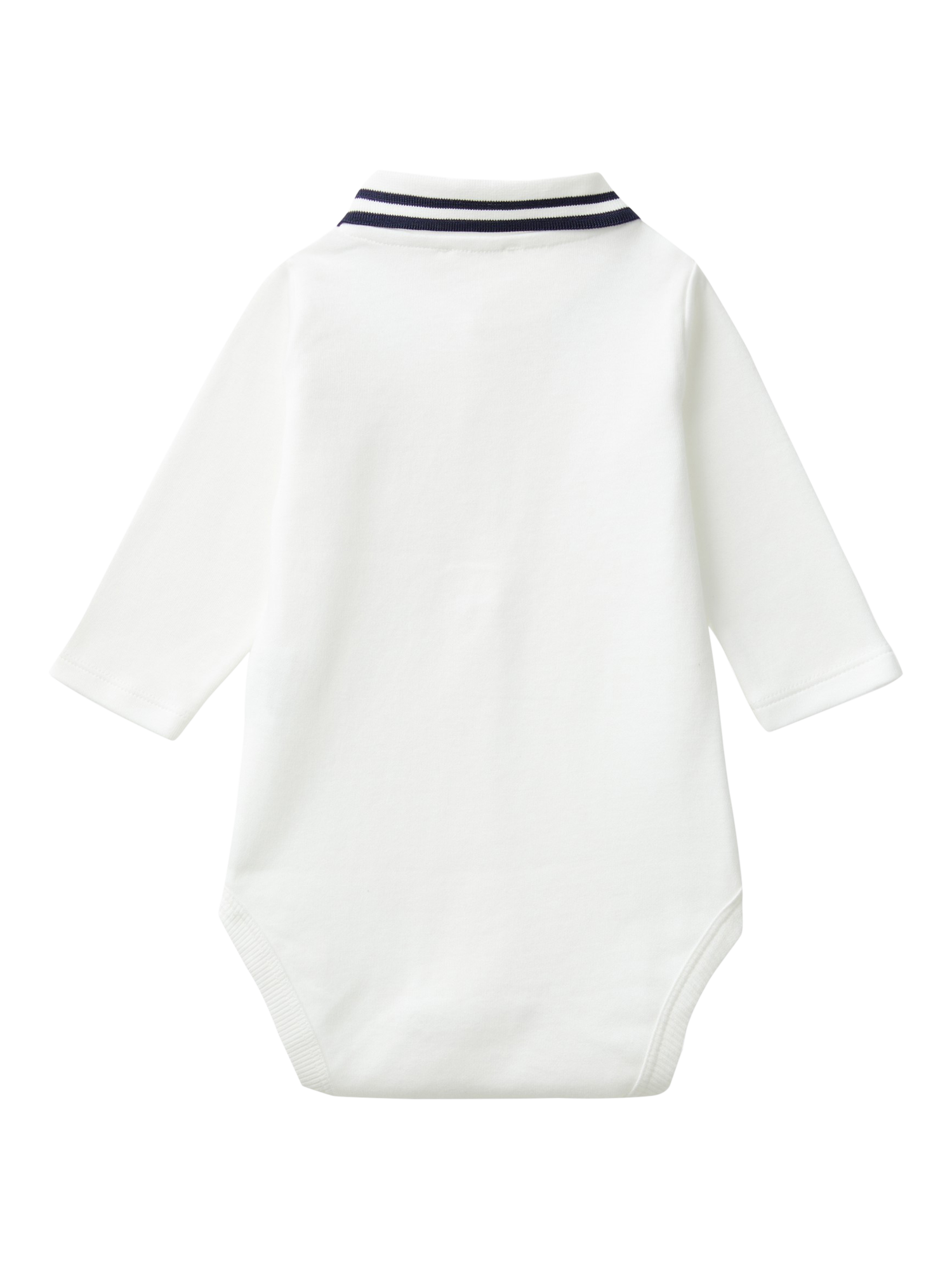 Product image 2 of 3, which shows Benetton Baby Cotton Long Sleeved Bodysuit, Offwhite, 1-3 months