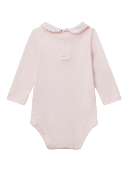 Benetton Baby Cotton Long Sleeved Bunny Onesie - view 2, Pink