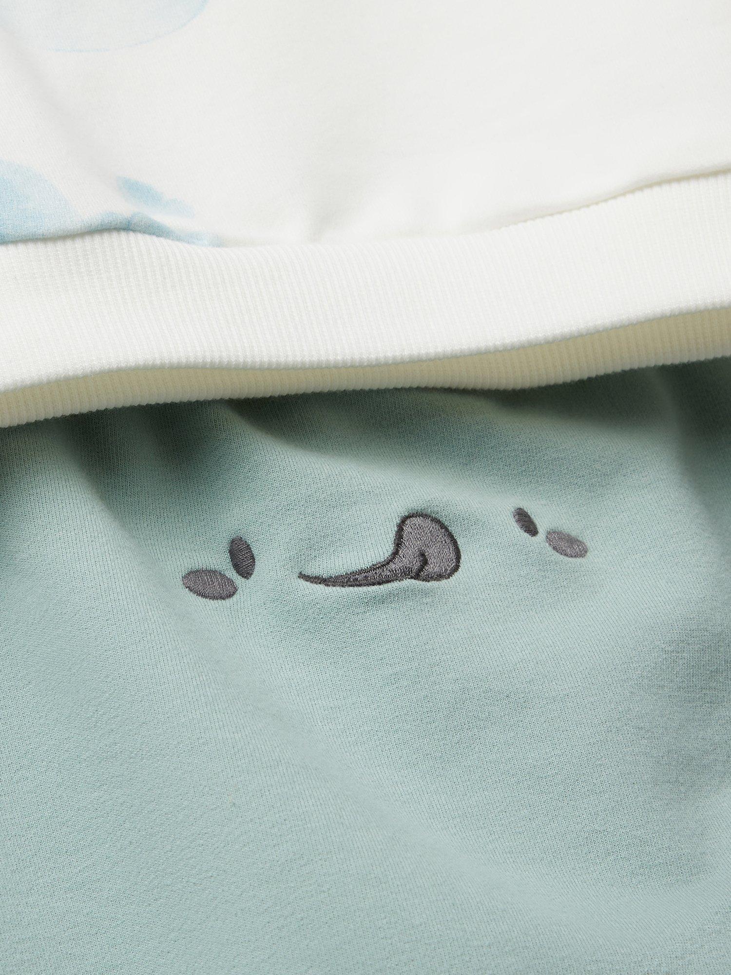 Product image 4 of 4, which shows Benetton Baby Cotton Blend Two Piece Set, White, 1-3 months