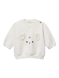 Benetton Baby Cotton Rich Sweatshirt, White