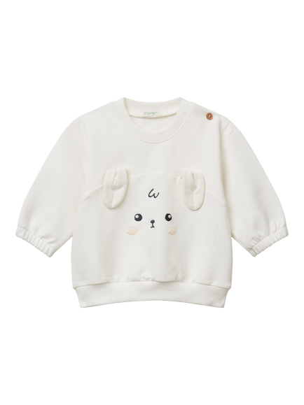 Benetton Baby Cotton Rich Sweatshirt, White