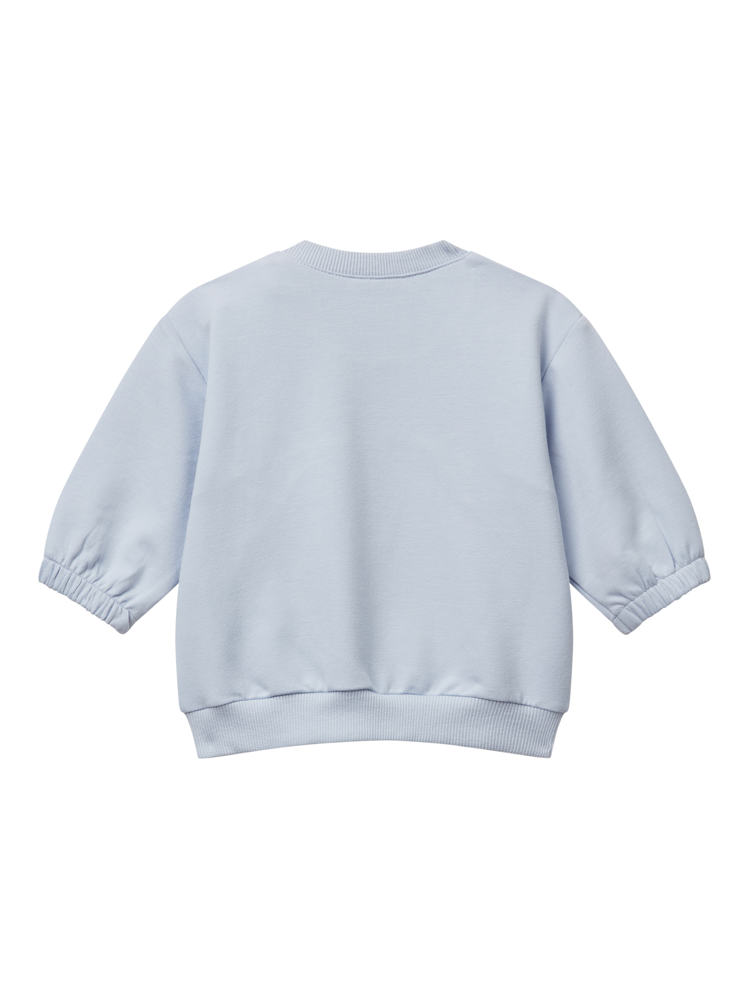 Product image 2 of 3, which shows Benetton Baby Cotton Embroidered Sweatshirt, Blue, 3-6 months