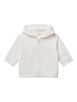 Benetton Baby Cotton Rich Zipped Hoodie, White