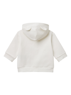 Benetton Baby Cotton Rich Zipped Hoodie - view 2, White