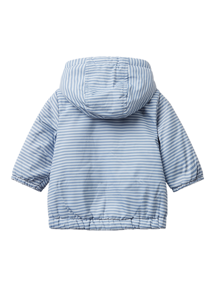 Benetton Baby Striped Padded Jacket, Blue - view 2, Blue