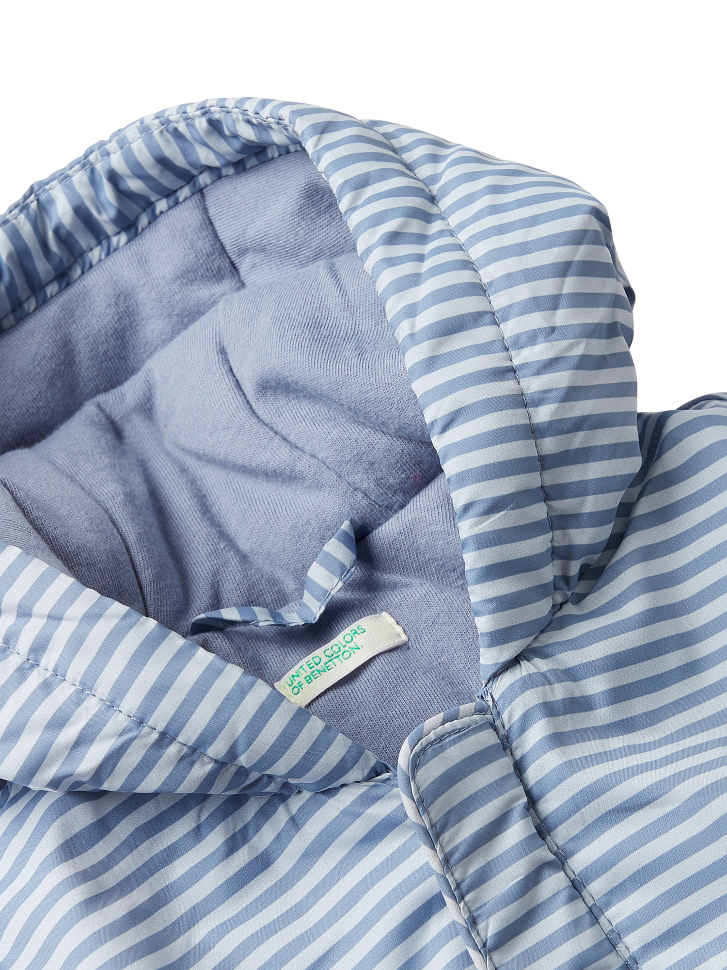 Product image 3 of 3, which shows Benetton Baby Striped Padded Jacket, Blue, 1-3 months