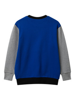 Benetton Kids' Cotton Colour Block Sweatshirt, Multi - view 2, Multi