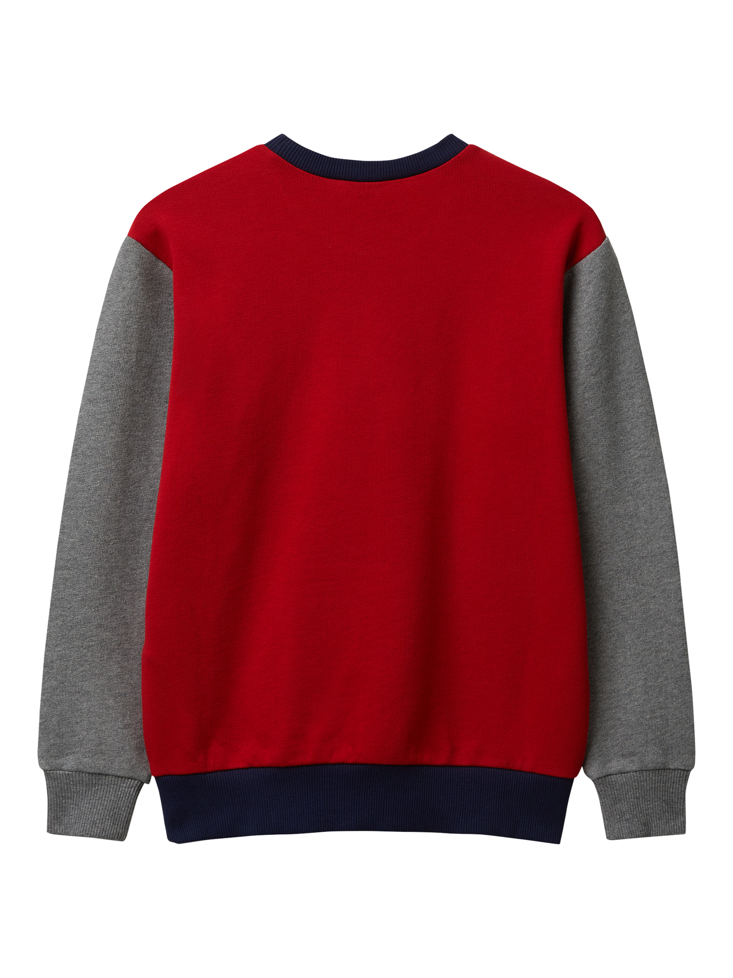 Product image 2 of 3, which shows Benetton Kids' Cotton Crew Neck Colour Block Sweatshirt, Multi, 6-7 years
