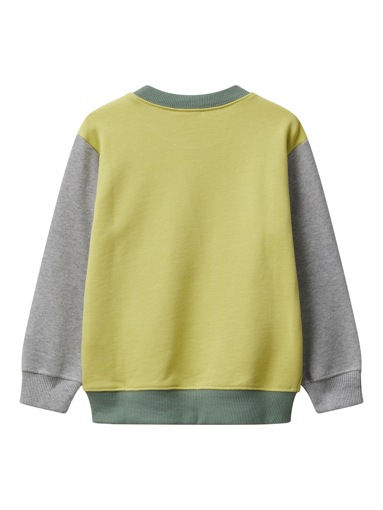 Product image 2 of 3, which shows Benetton Kids' Cotton Crew Neck Colour Block Sweatshirt, Multi, 18-24 months