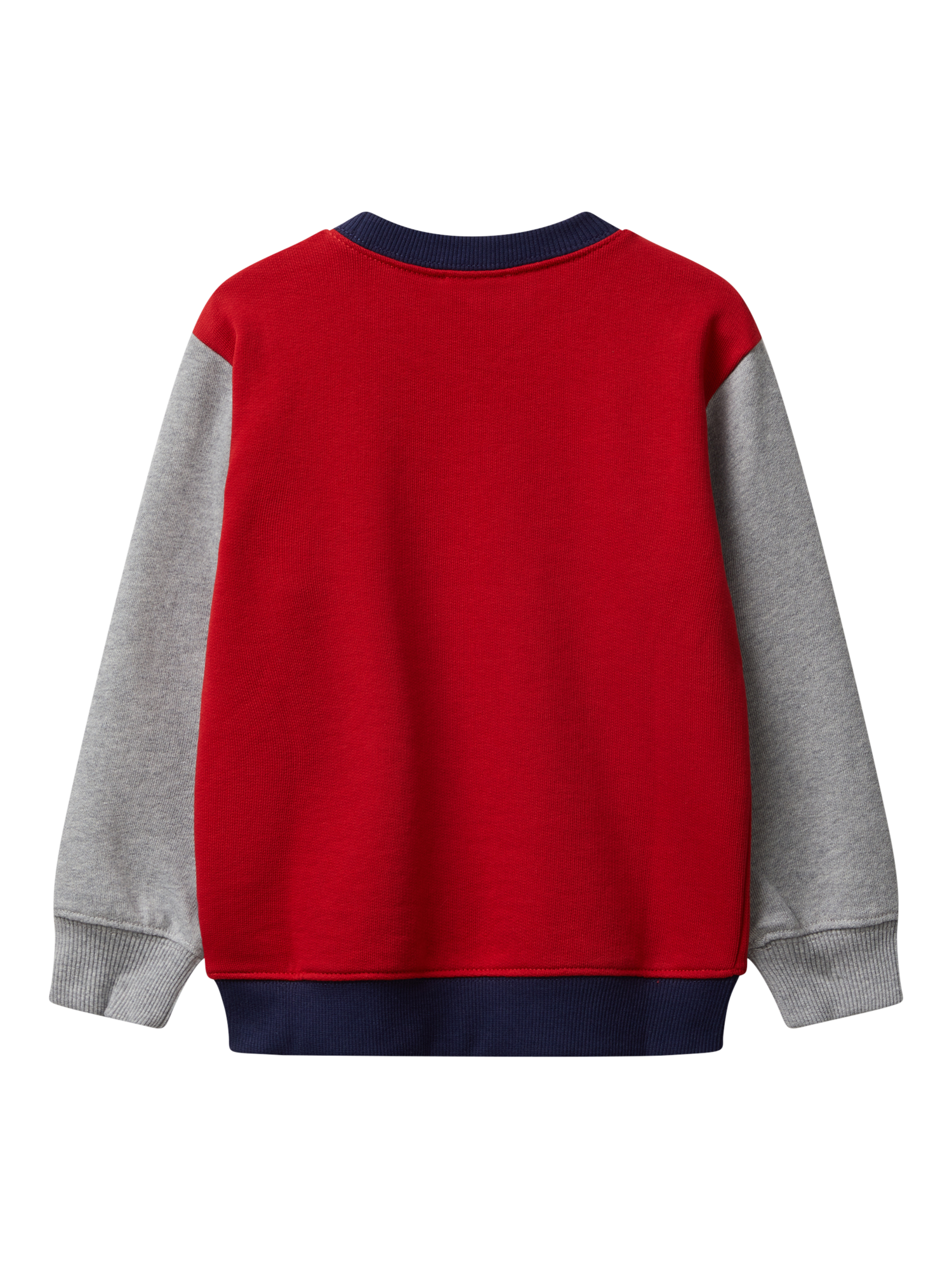 Product image 2 of 3, which shows Benetton Kids' Cotton Crew Neck Colour Block Sweatshirt, Multi, 3-4 years