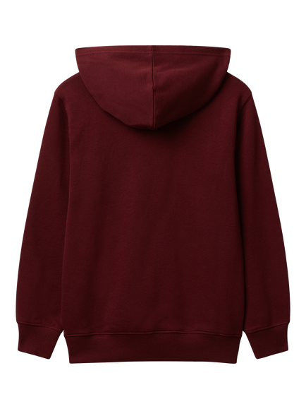 Benetton Kids' Cotton Logo Print Hoodie, Red - view 2, Red