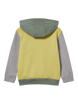 Benetton Kids' Cotton Colour Block Hoodie, Multi - view 2, Multi