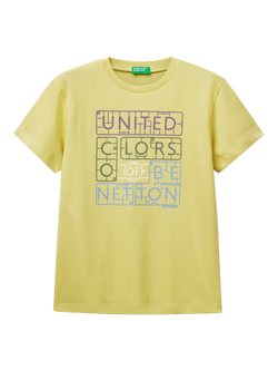 Benetton Kids' United Graphic T-Shirt, Green