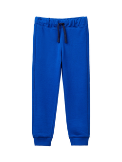 Benetton Kids' Fleece Lined Joggers, Bluette, Bluette