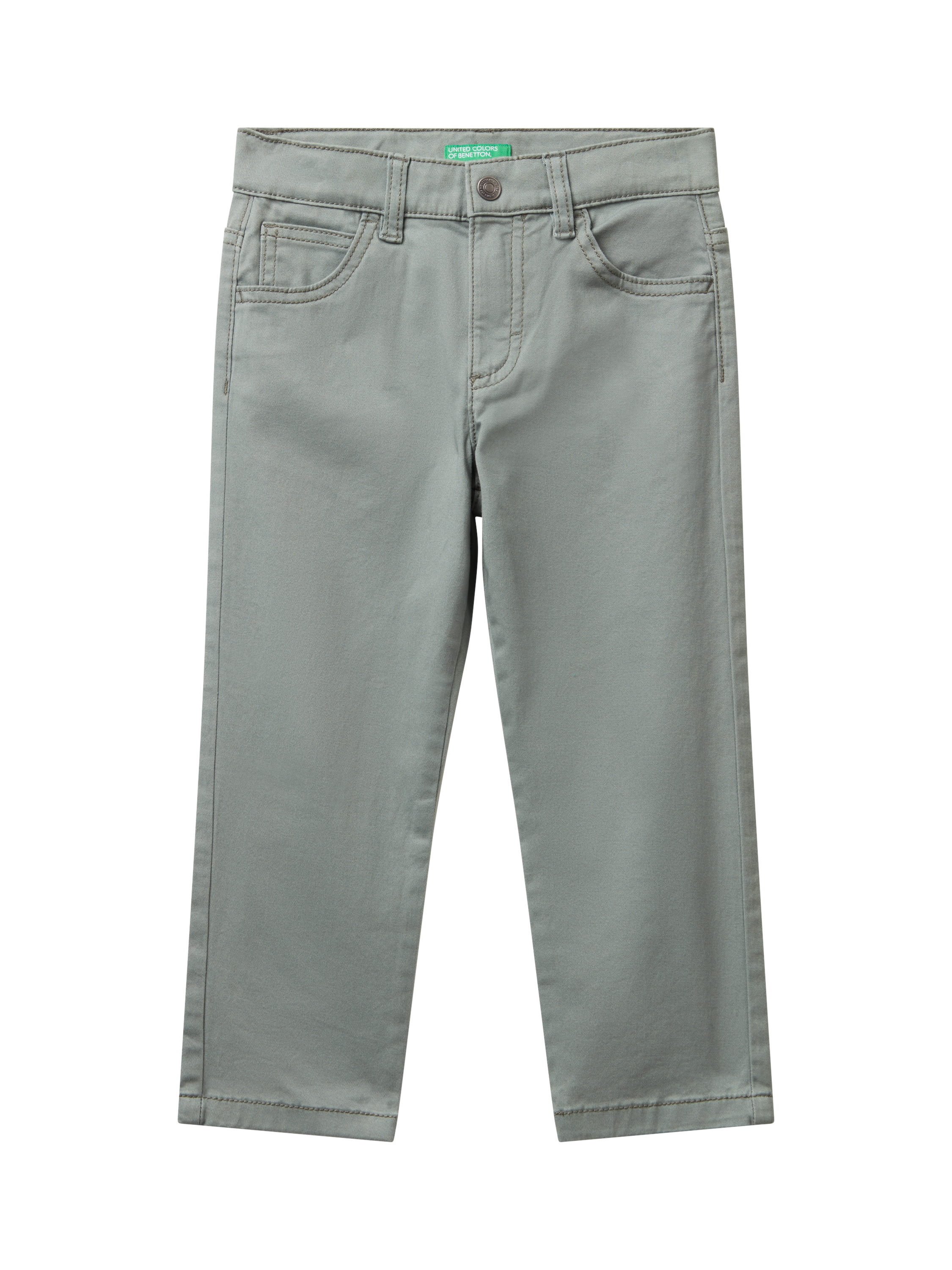 Benetton Kids' Regular Denim Trousers, Green