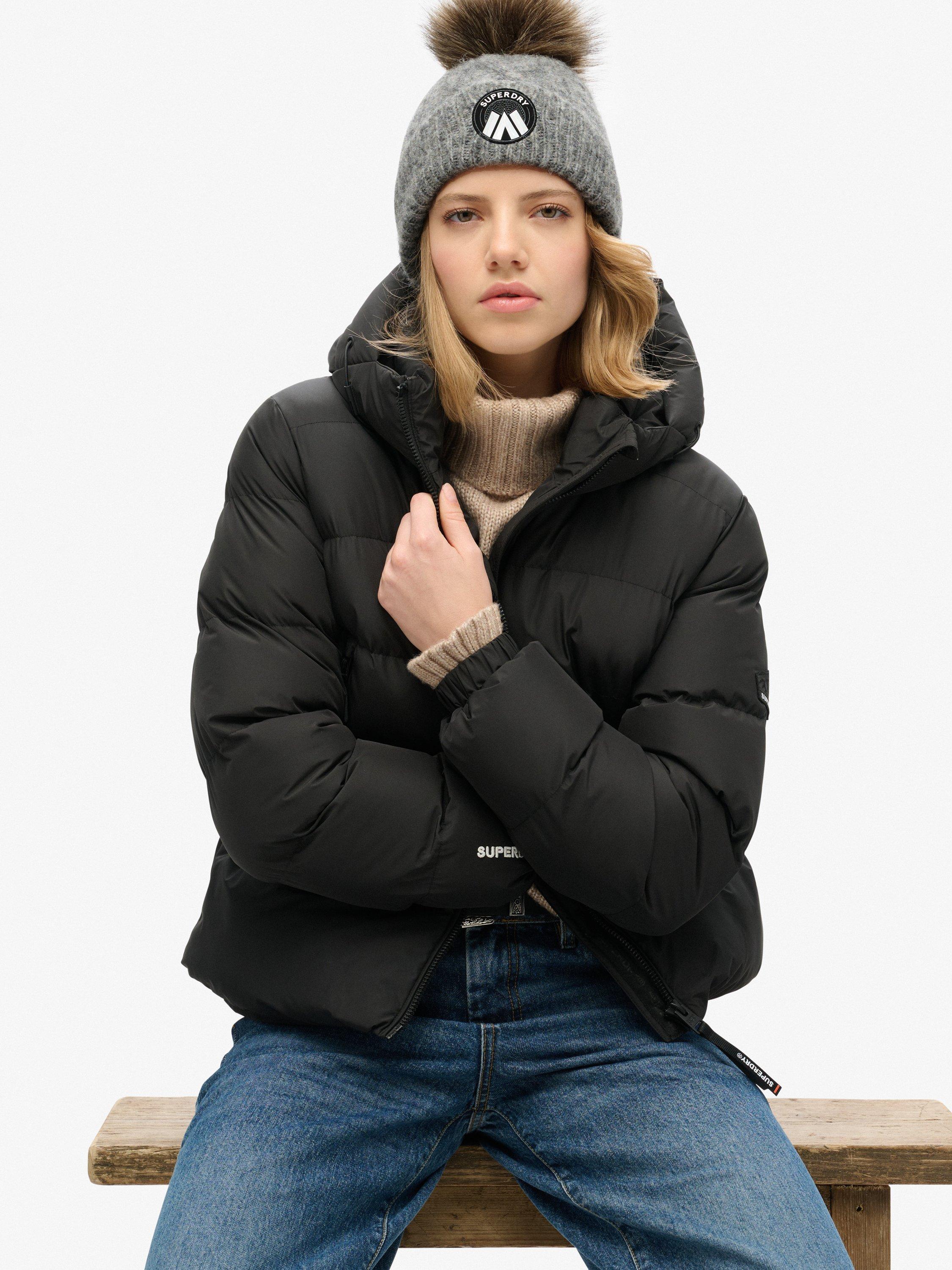 Product image 3 of 11, which shows Superdry Cable Luxe Knit Bobble Hat, Scandi Grey Marl