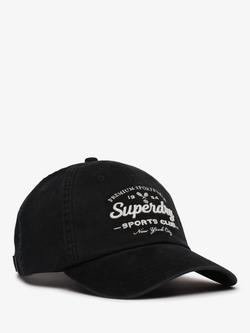 Superdry Vintage Club Baseball Cap, Vintage Black, Vintage Black