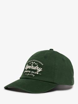 Superdry Vintage Club Baseball Cap, Green - view 2, Green