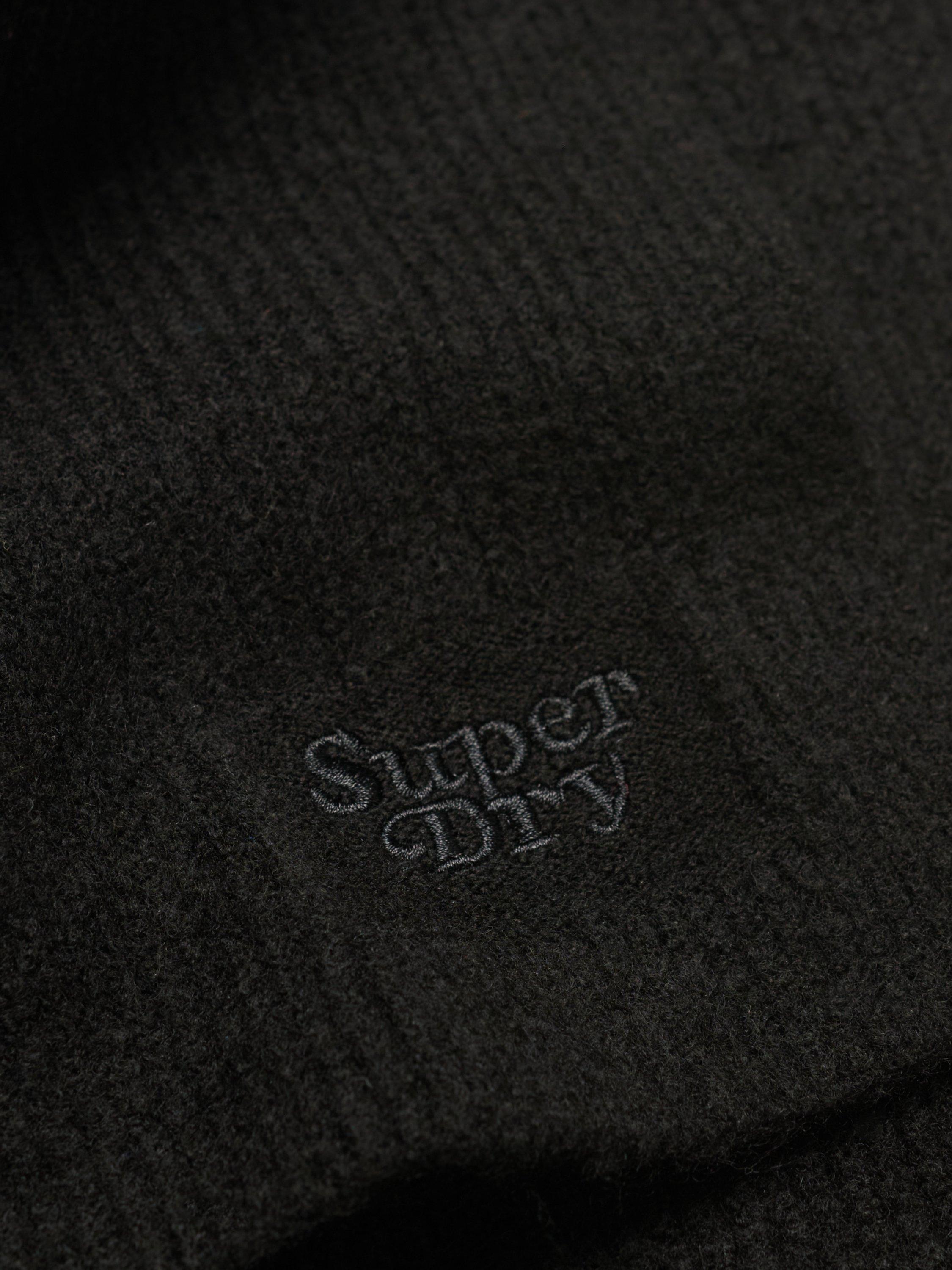 Product image 2 of 3, which shows Superdry Soft Rib Knit Scarf, Black, One Size
