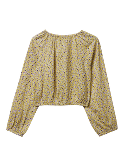 Benetton Kids' Long Sleeved Ruffle Blouse - view 2, Multicolor