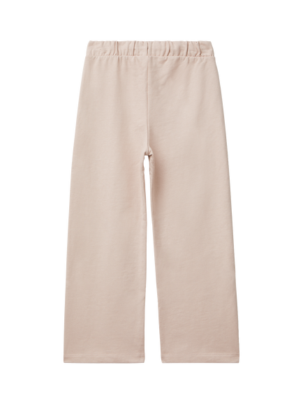 Benetton Kids' Cotton Drawstring Ankle Slit Trousers - view 2, Pink