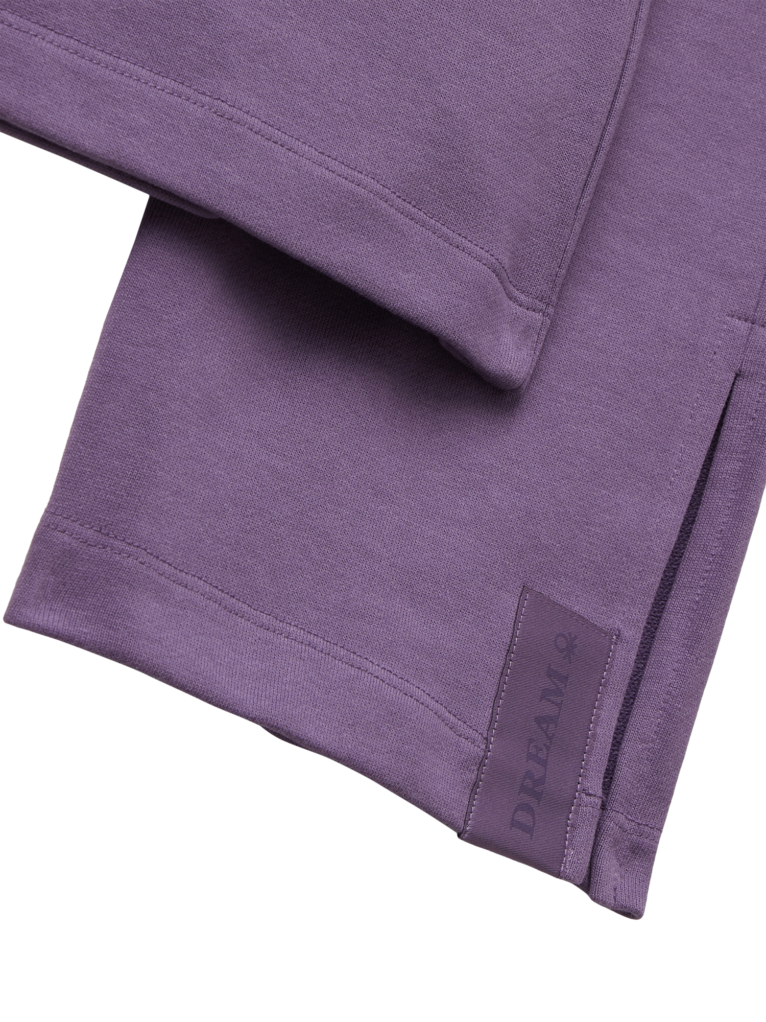 Product image 3 of 3, which shows Benetton Kids' Cotton Drawstring Ankle Slit Trousers, Violet, 10-11 years