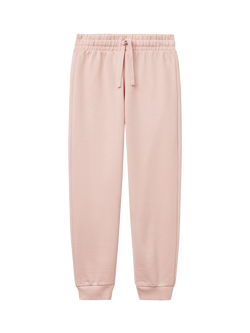 Benetton Kids' Cotton Fleece Relaxed Drawstring Joggers, Pink