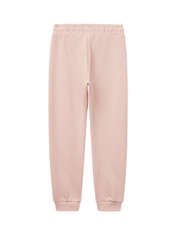 Benetton Kids' Cotton Fleece Relaxed Drawstring Joggers - view 2, Pink