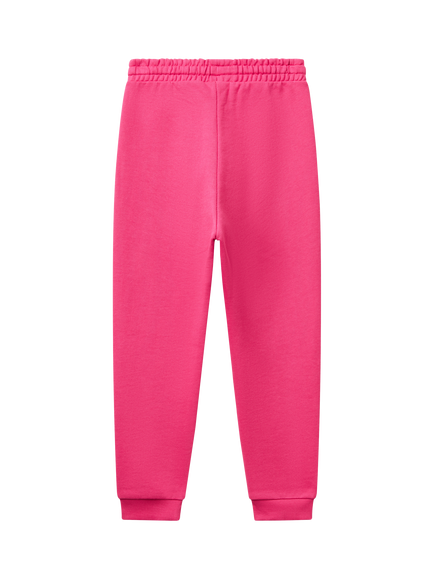 Benetton Kids' Cotton Fleece Relaxed Drawstring Joggers - view 2, Violet