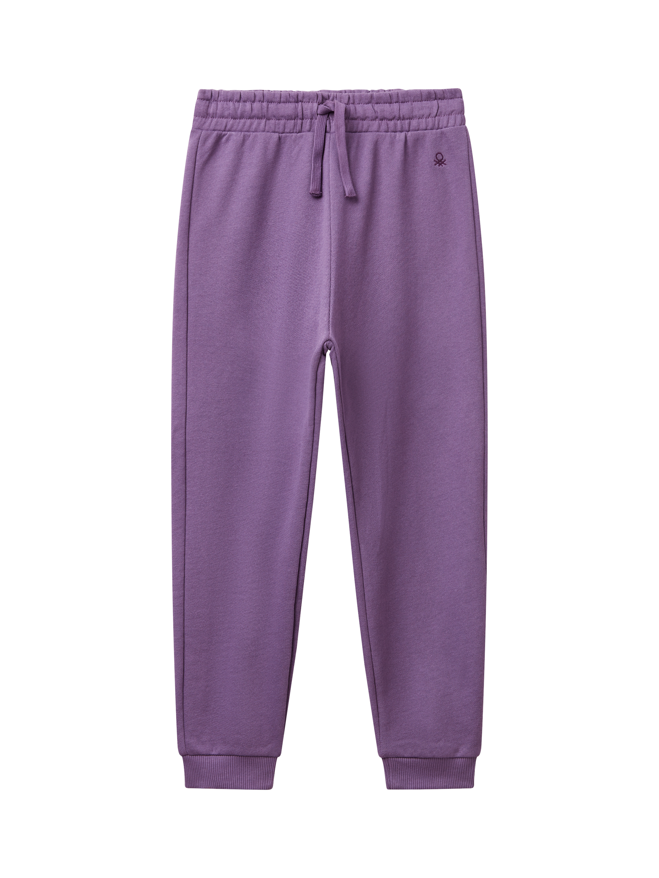 Product image 1 of 3, which shows Benetton Kids' Cotton Drawstring Joggers, Violet, 8-9 years