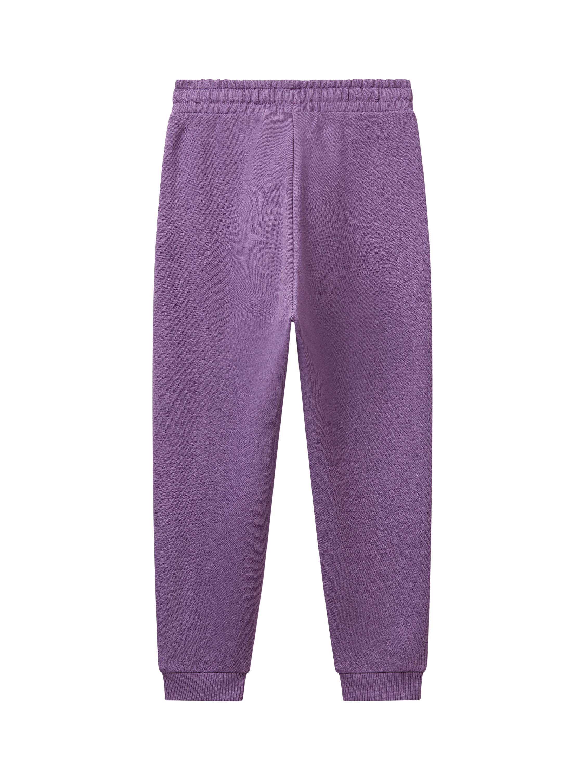 Product image 2 of 3, which shows Benetton Kids' Cotton Drawstring Joggers, Violet, 8-9 years