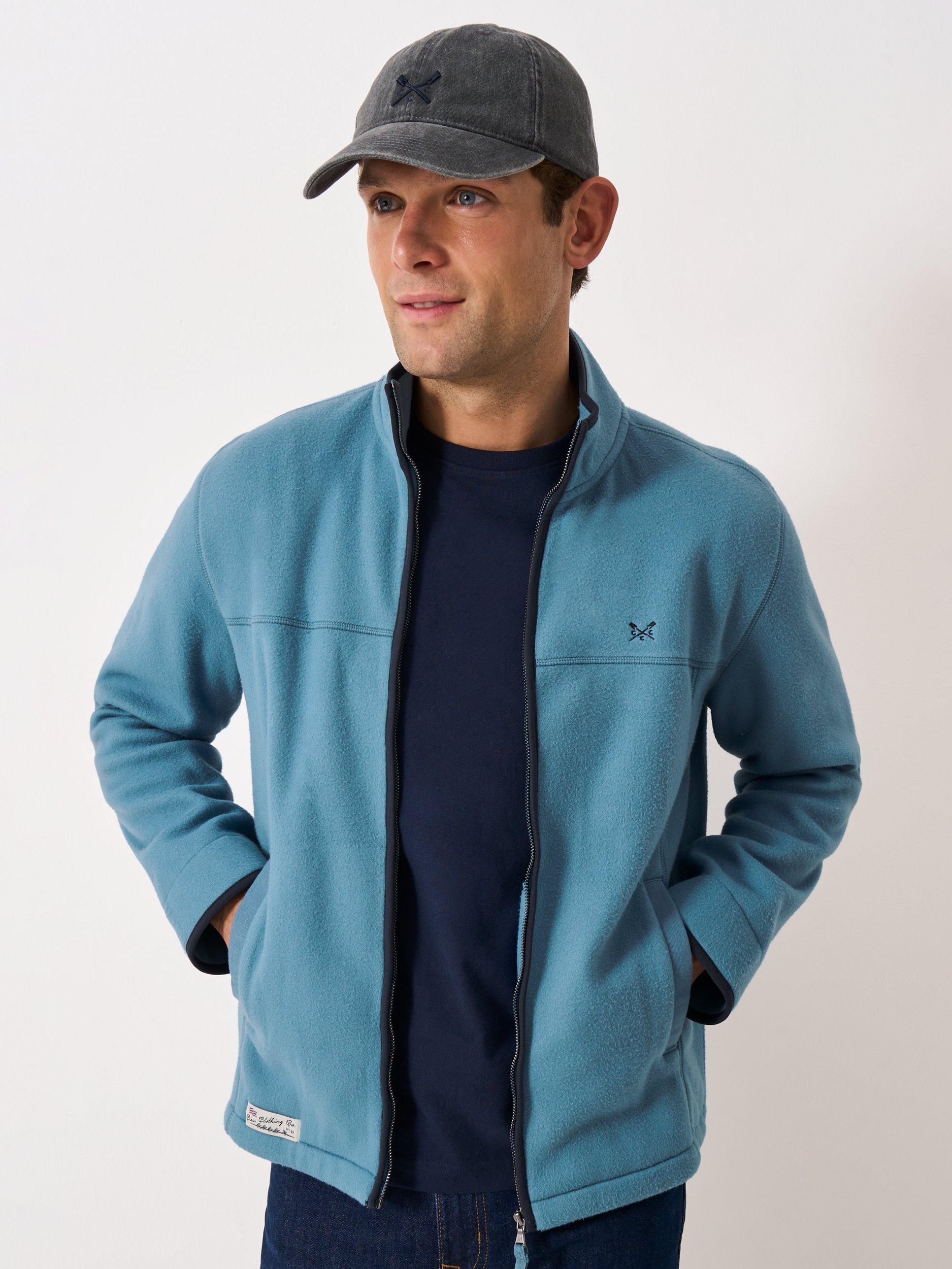Product image 1 of 5, which shows Crew Clothing Fleece Jacket, Mid Blue, L