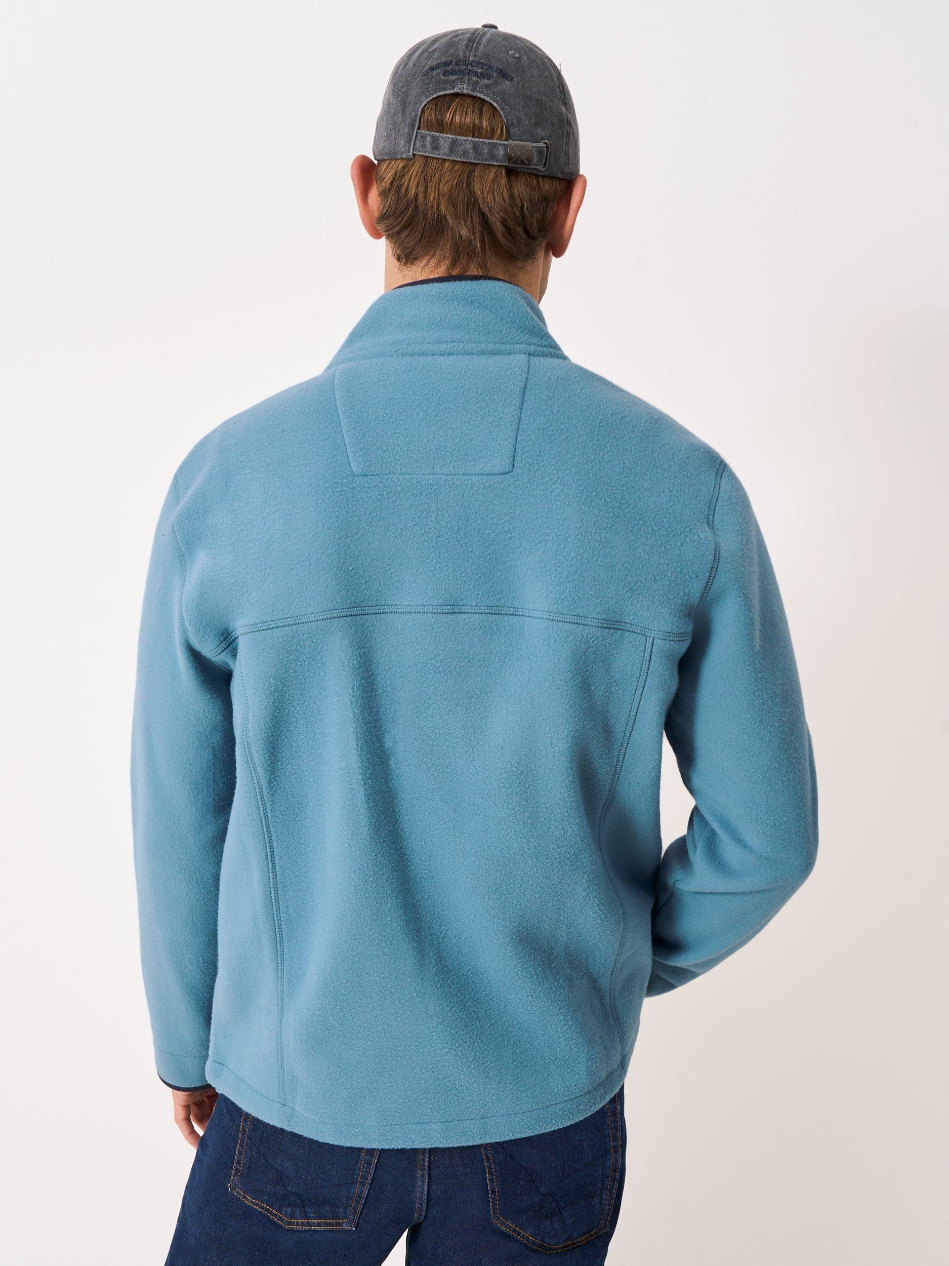 Product image 2 of 5, which shows Crew Clothing Fleece Jacket, Mid Blue, L