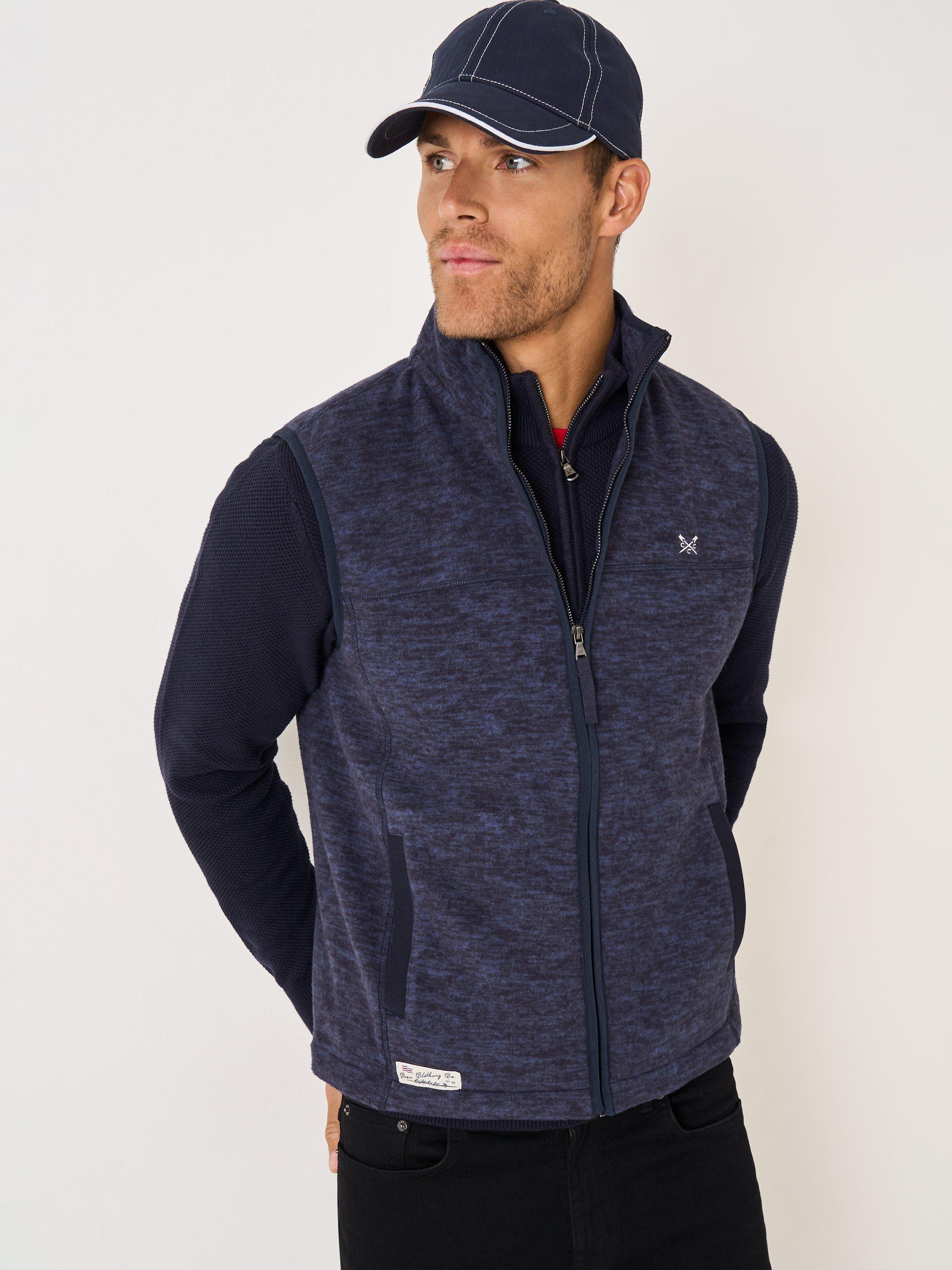 Product image 1 of 5, which shows Crew Clothing Space Dye Gilet, Indigo Blue, L