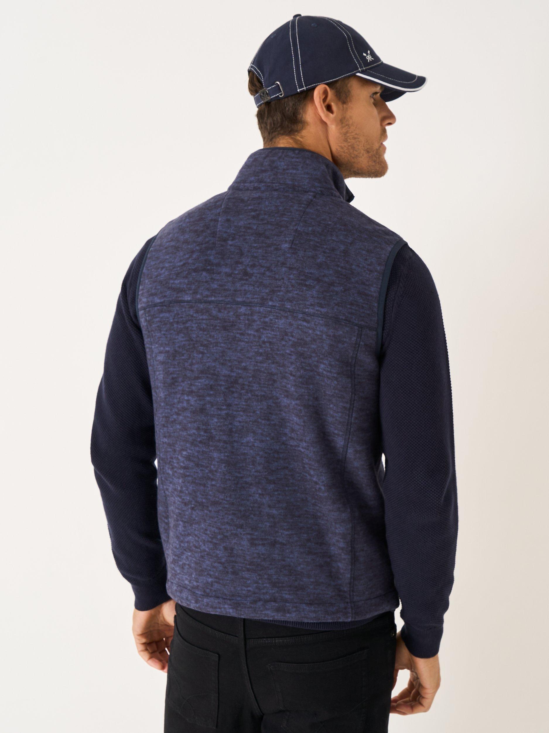 Product image 2 of 5, which shows Crew Clothing Space Dye Gilet, Indigo Blue, L