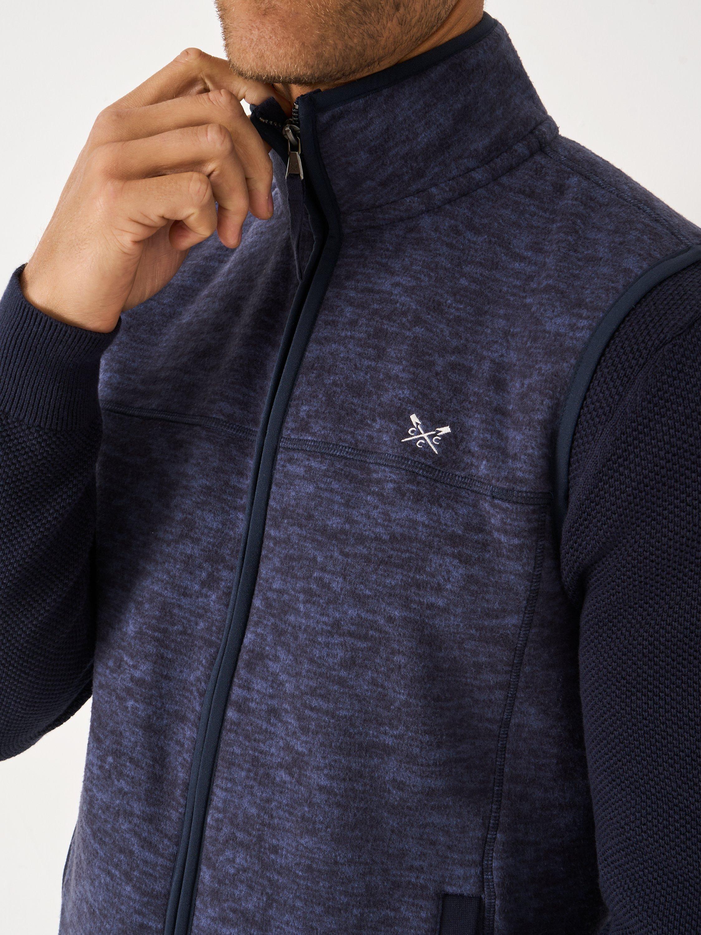 Product image 4 of 5, which shows Crew Clothing Space Dye Gilet, Indigo Blue, L