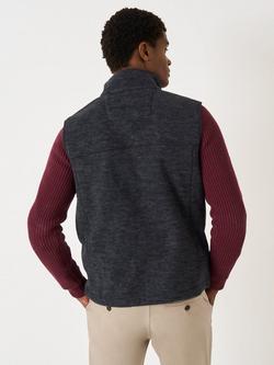 Crew Clothing Space Dye Gilet - view 2, Graphite Grey