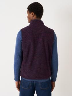 Crew Clothing Space Dye Gilet, Burgundy Red - view 2, Burgundy Red