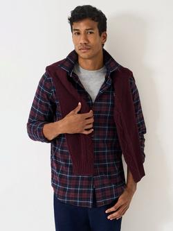 Crew Clothing Cotton Regular Fit Check Flannel Shirt, Black, Black