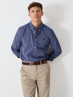 Crew Clothing Micro Gingham Classic Fit Shirt, Dark Blue, Dark Blue
