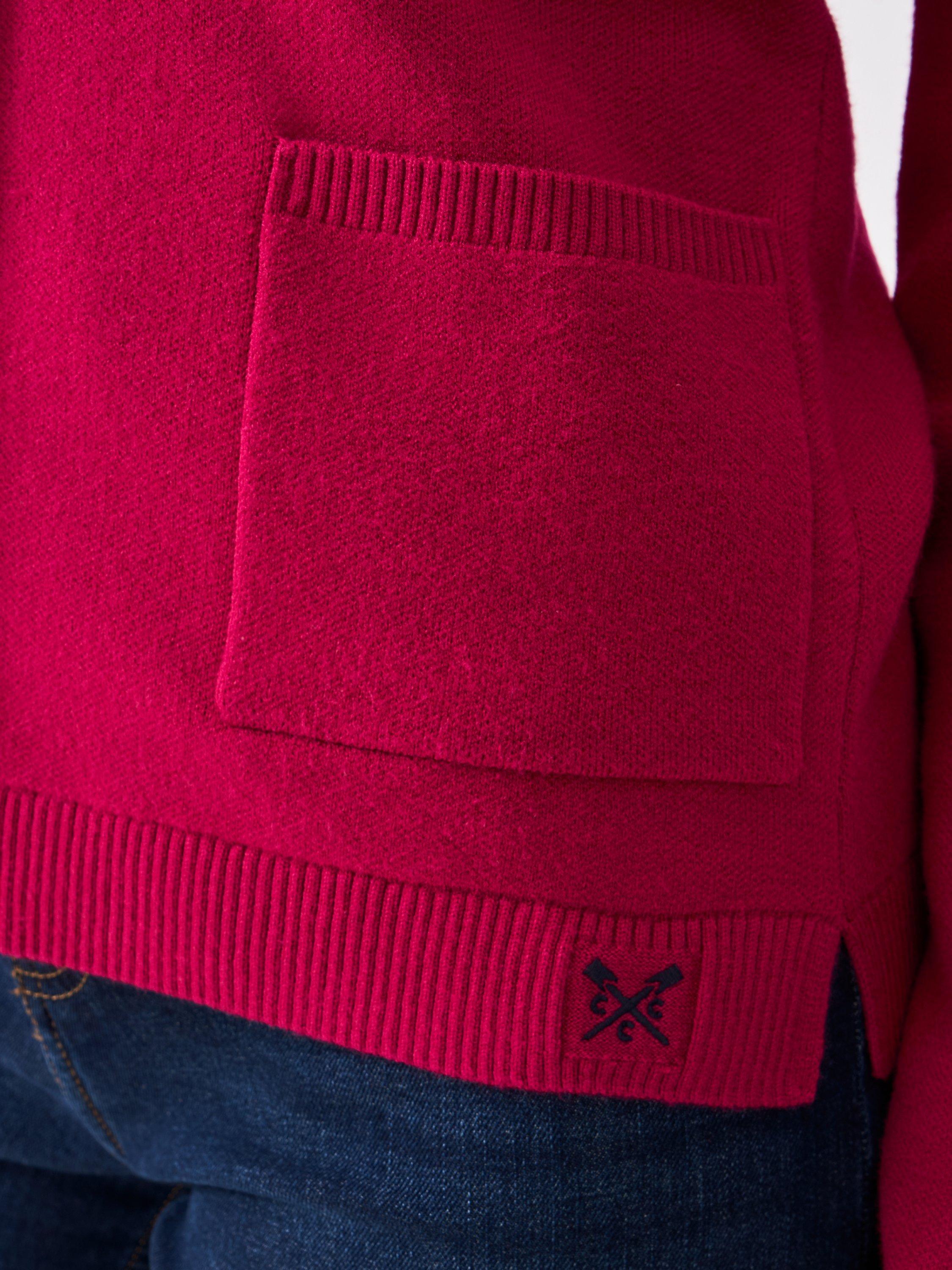 Product image 4 of 5, which shows Crew Clothing Cardigan, Cherry Red, 10
